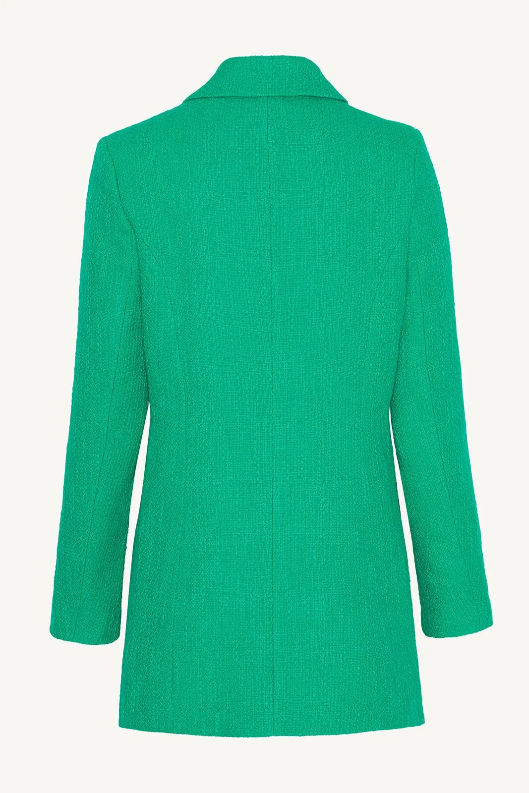 Abigail Tweed Double Breasted Blazer - Jade