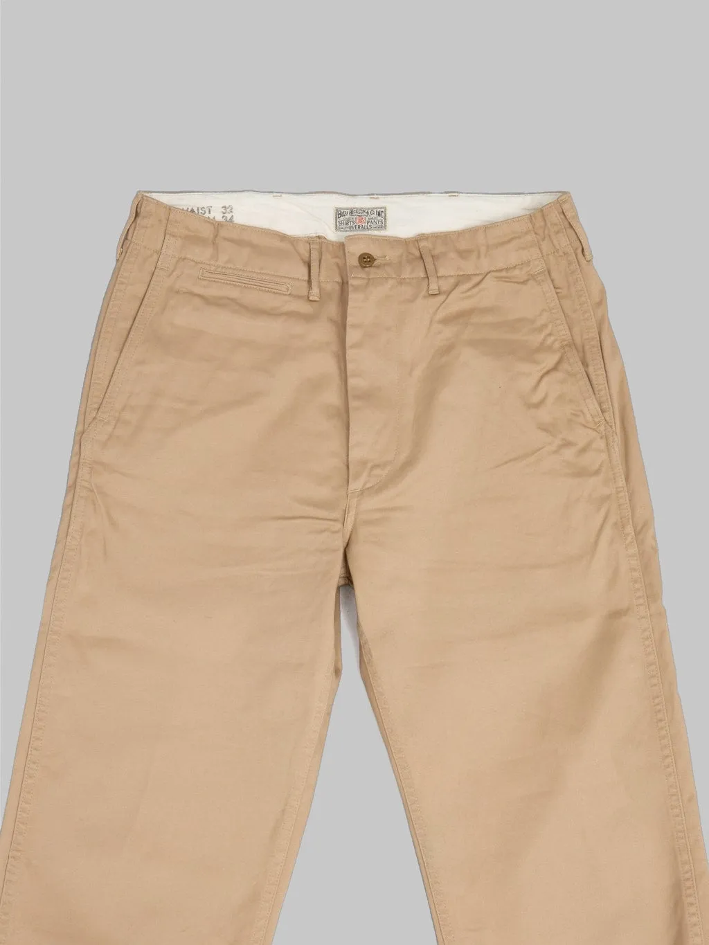 Buzz Rickson's BR40025 Original Spec. Chino Beige