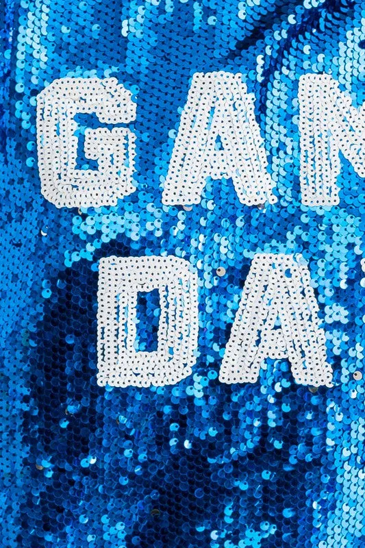 GAME DAY Sequin Crop Top