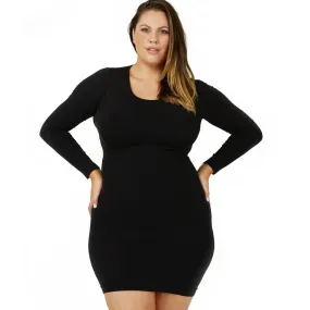 Long Sleeve Slip Dress