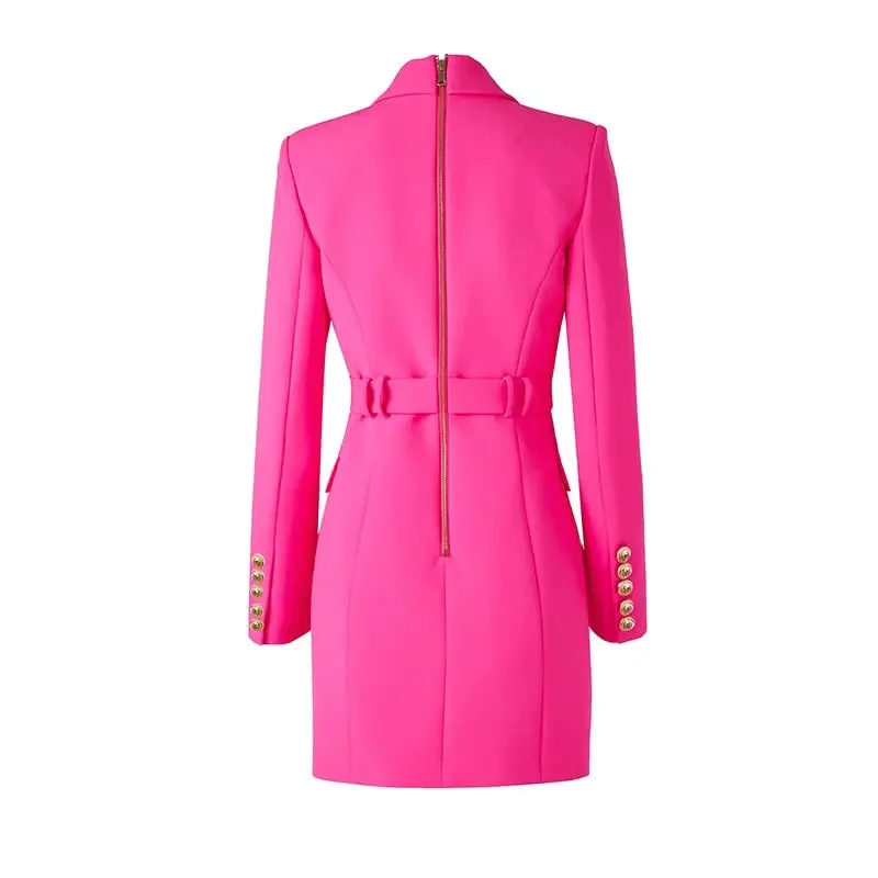 Rose Midi Long Sleeve Blazer Dress