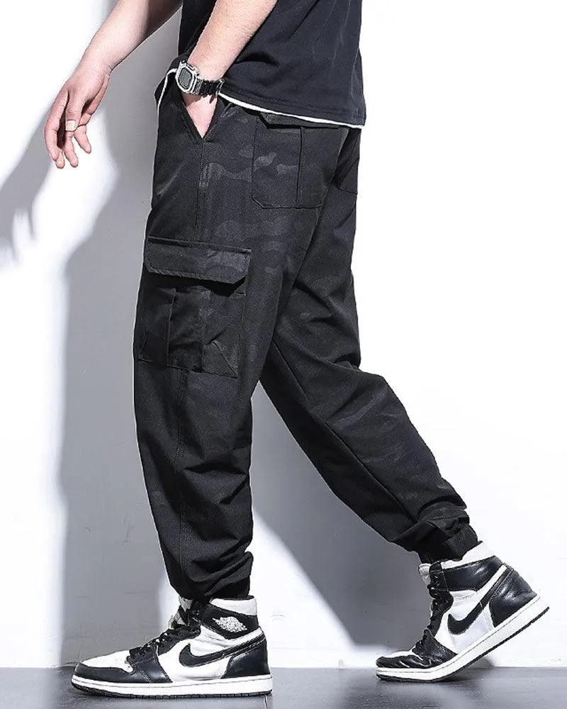 Techwear Ice Silk Camo Cargo Pants