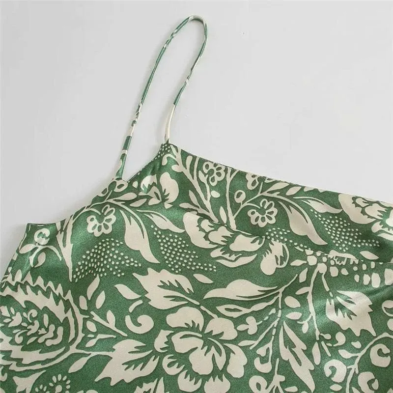 VINTAGE BACKLESS SLEEVELESS STRAP SLIP BEACH DRESS