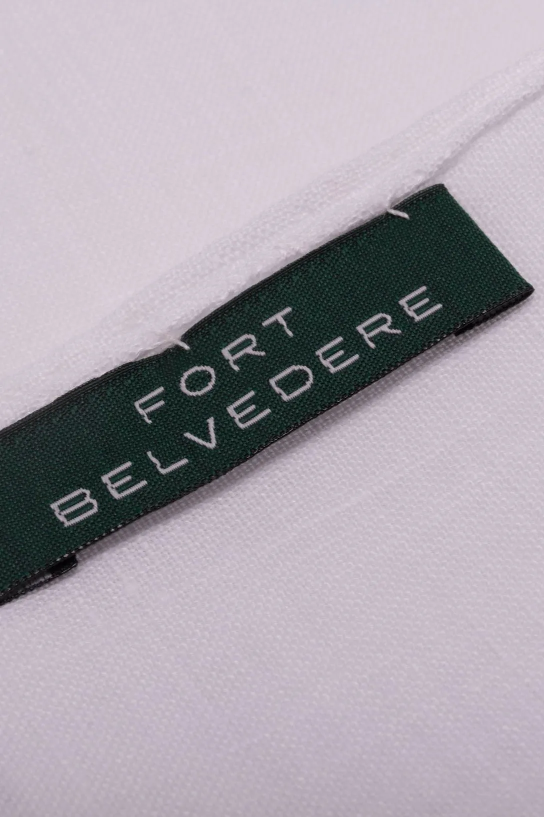 White Italian Linen Pocket Square