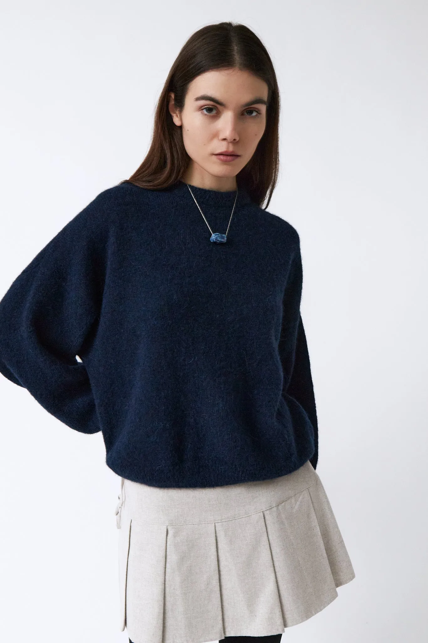 wool sweater - galeta - navy